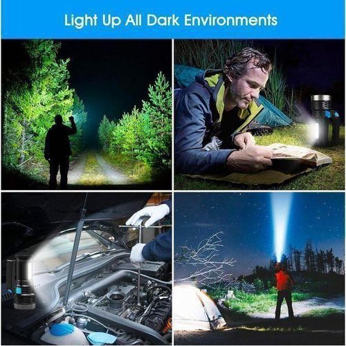 Generic Puissant Lampe Torche LED Rechargeable 4 Modes - image 2