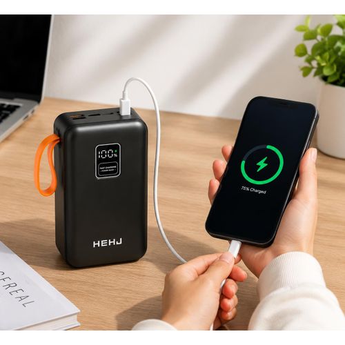 Generic Power Bank 50000mAh – Charge Rapide 22.5W avec Câbles Intégrés - image 2