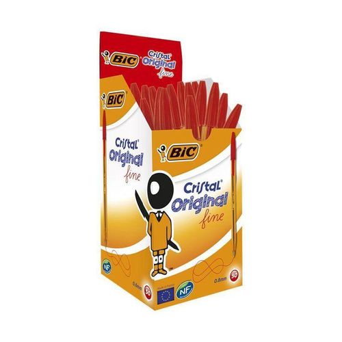 Bic Christal paquet de 50 Stylo rouge