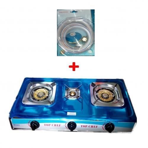 product_image_name-Generic-Gazinière  3 Feux- Inox- Allumage Automatique  2 Grands Feux Et 1 Petit + Détenteur  - Argent-1