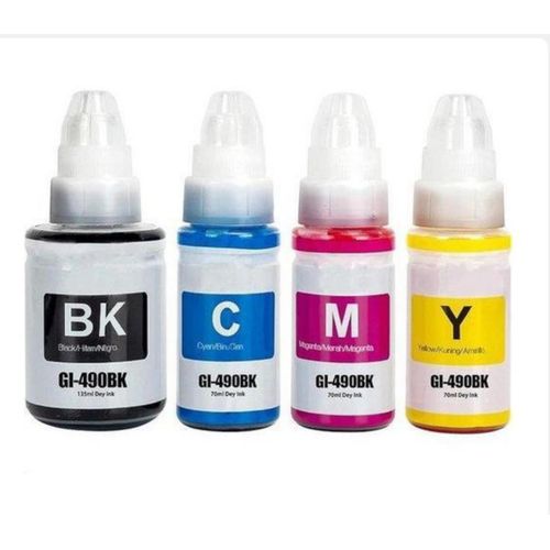 product_image_name-Generic-Kit de recharge d'encre compatible CANON G2400 / G2410 / G3400 / 3410- 490- Noir, bleu, jaune et rouge-1