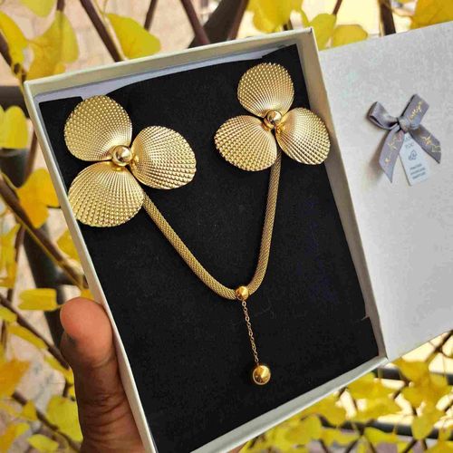 product_image_name-Fashion-Bijoutique Ensemble fleure bijoux femme cadeau Fête des mères St Valentin cadeau de Noël mariage baptêmes cadeau anniversaire mode chaîne femme boucle d'oreille -3