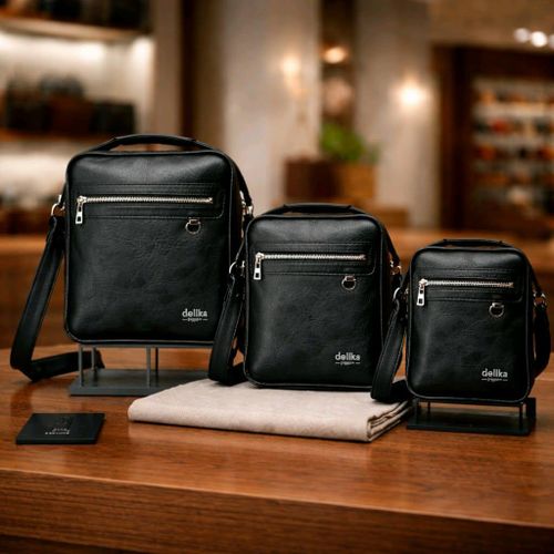 product_image_name-Fashion-Ensemble de 3 Sacs Bandoulière Homme - NOIR-1