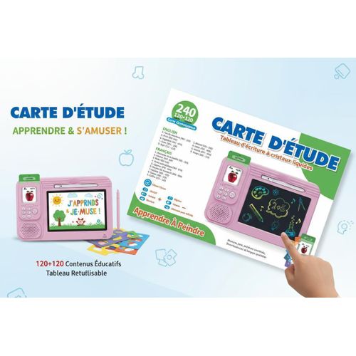 product_image_name-Generic-Jouet Éducatif 2-en-1 : 480 Mots (240 Cartes Flash Parlantes) & Tableau d'Écriture LCD Réutilisable - Apprentissage Précoce Interactif pour Enfants 3 Ans et Plus-2