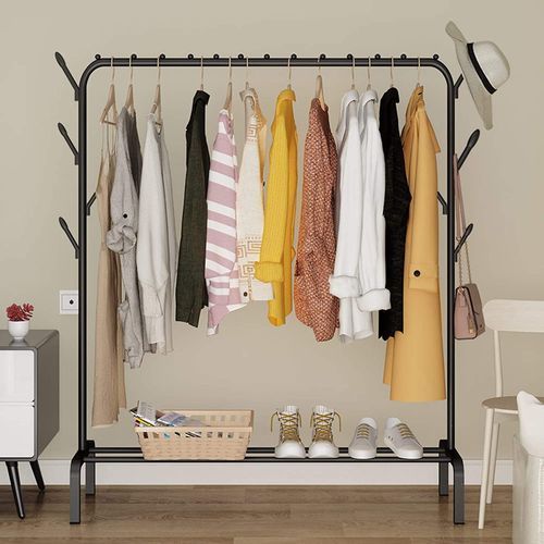 Generic Porte vetement Porte Vetement En Fer Avec etagere De Rangement Et Crochet Prix pas cher Jumia CI