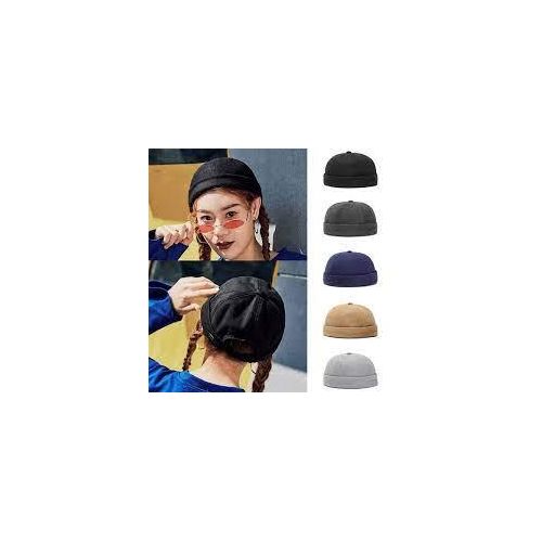 product_image_name-Fashion-Casquette De Marin Décontractée Pour Hommes Et Femmes, Couleur Unie, à Revers Roulés, Sans Bord-3