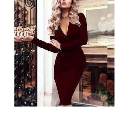 Fashion Robe Sexy DAME CHIC Rouge Bordeau Prix pas cher Jumia CI