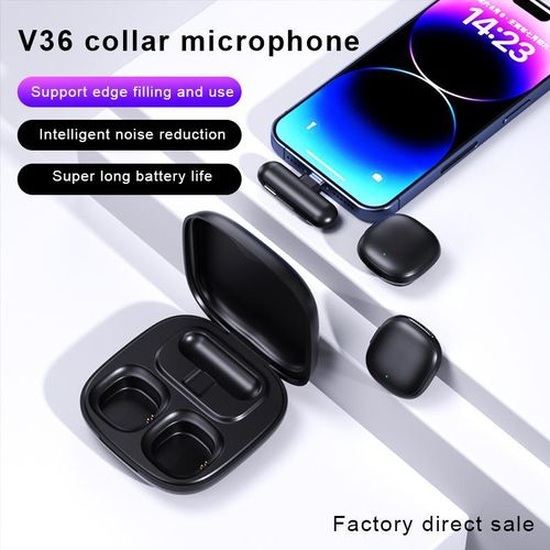 product_image_name-Yesido-Microphone Cravate Sans Fil V36 – Son Clair & Enregistrement Professionnel-5