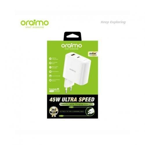 product_image_name-Oraimo-PowerGaN OCW E102D - 45 W Câble Type-C BLANC-1