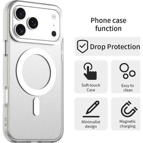 Generic Coque Transparent MagSafe Compatible IPhone 17 Pro avec Anti choc - image 2