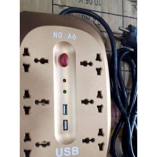 Generic Rallonge Multiprise 6 Prises + 2 Ports USB Parafoudre