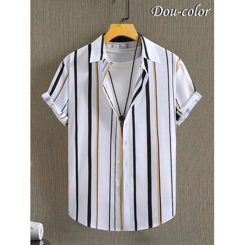 product_image_name-Dou-color-Chemise d'affaires casual homme - blanc-1