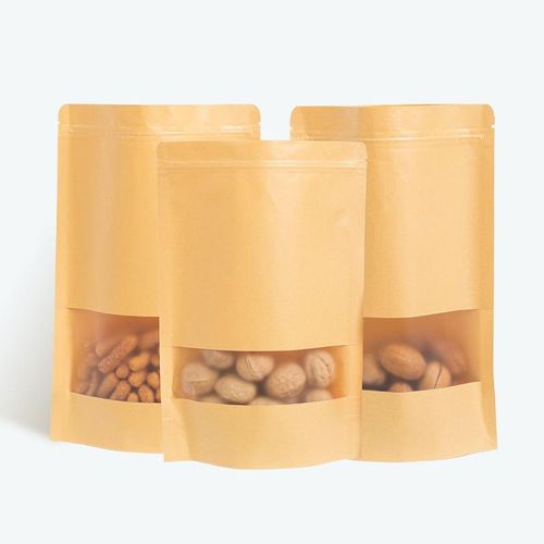 product_image_name-Generic- 50 sacs-Sacs alimentaires en papier kraft 1 kg - Sacs de conservation des aliments - Sacs refermables - Sacs de conservation pour réfrigérateur (20 x 30 cm)-5