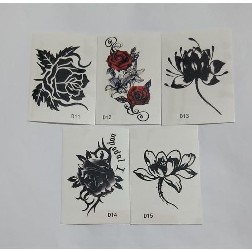 Generic 5 Autocollants de Tatouage Semi-permanent