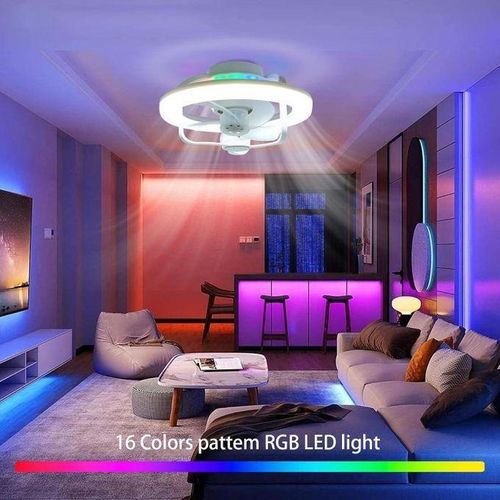 product_image_name-Generic-LEDS Ventilateur De Plafond Oscillant - 3 Vitesses Avec Télécommande - Lumières - Veilleuse Pour Chambre, Cuisine, Garage, Salle De Rangement-2