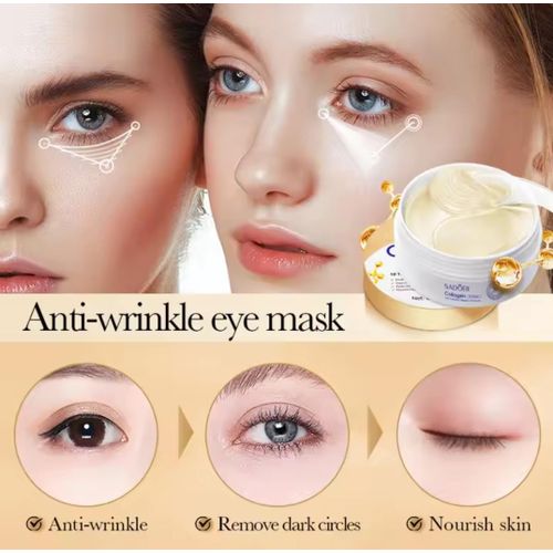 product_image_name-Generic-60 pcs Masque pour les yeux au collagène de cristal SADOER Anti-cernes, pour éliminer les poches sous les yeux et hydrater-3