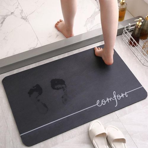 product_image_name-Generic-40x60cm Tapis antidérapant pour salle de bain en Terre de diatomée - Gris-1