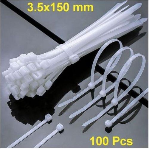Generic 100 Pcs Collier Serrage Autobloquant 3.5x150mm Attache Câble