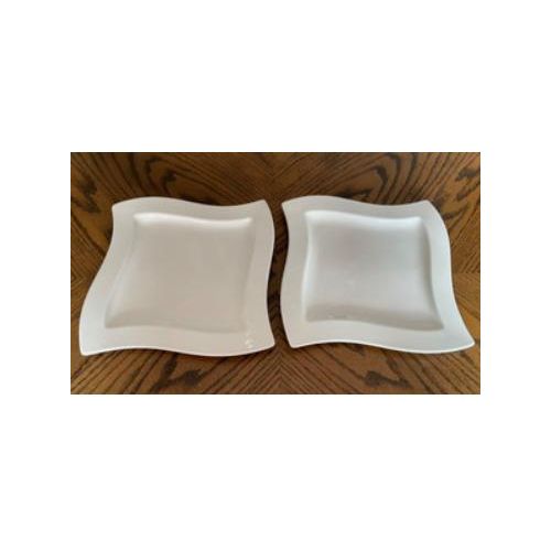 product_image_name-Generic-Lot de 6 Assiettes Carrées Blanches – Design Moderne et Élégant-1