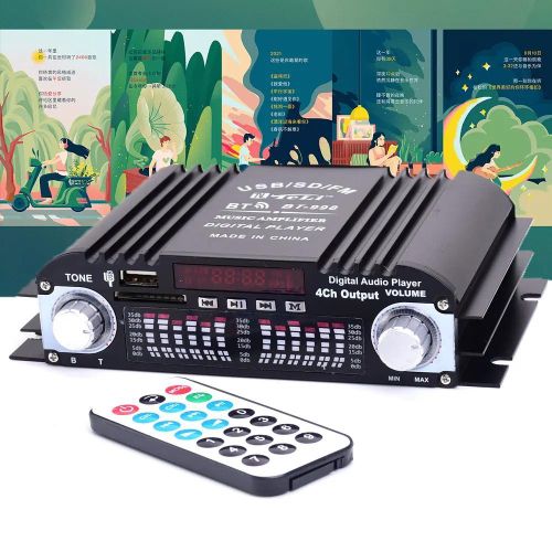 product_image_name-Generic-Amplificateur stéréo Hi-Fi 4 canaux avec télécommande, amplificateur audio numérique - Noir-5