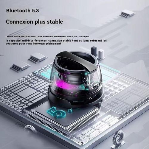 Generic Enceinte Bluetooth magnétique avec caisson de basses - 3 coloris - image 3