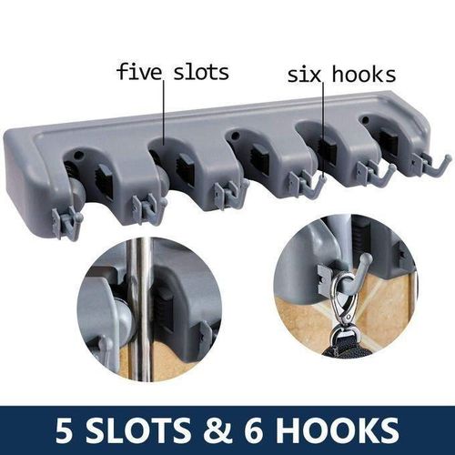 product_image_name-Generic-Support Pour Balai Et Serpillère - Organiseur Mural Pour Outils De Garage - Idéal Pour La Maison, La Cuisine, Le Garage-2