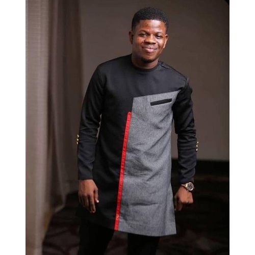 Fashion Style Tunique Pour Homme En Coton Glace Noir Prix pas cher Jumia CI