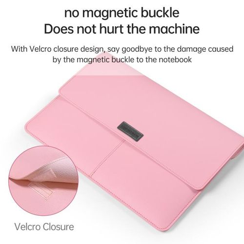 product_image_name-Generic-Étui ultra-mince étanche en PU pour ordinateurs portables de 13 à 14 pouces - Marron-6