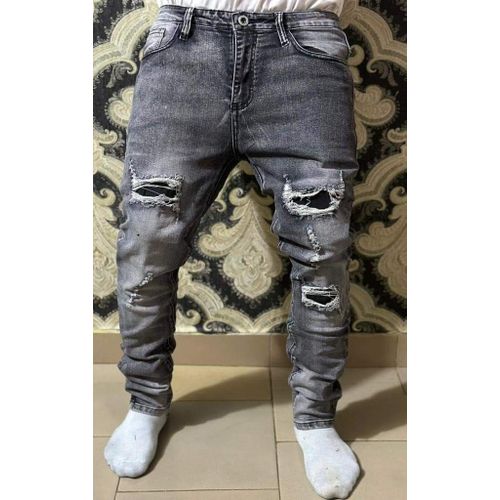 Fashion Pantalon Jeans Dechir Homme Gris Prix pas cher Jumia CI