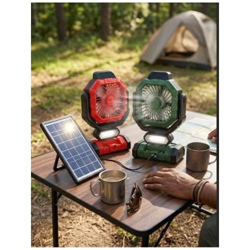 Generic Mini Ventilateur Portable Solaire Rechargeable - image 4