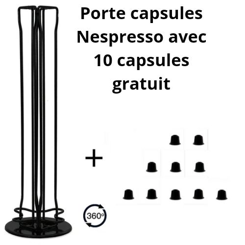 Supports Nepresso Rangement Capsule de Café Nespresso Porte Distributeur  Capsules Dosette Nespresso 40 Pièces 360 Degrés