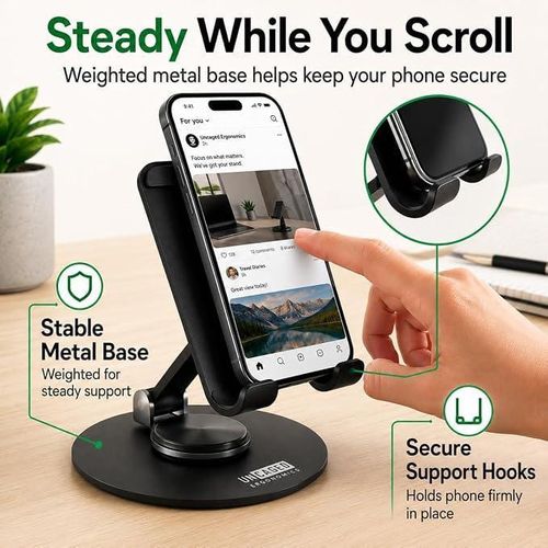 Generic Support De Téléphone/tablette Rotatif Pliable à 360° - image 2
