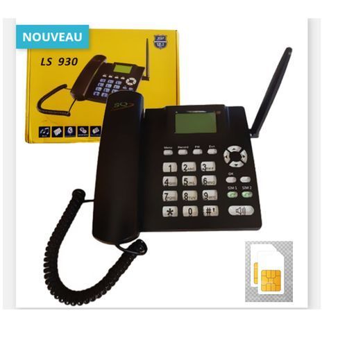 Téléphone Fixe Avec Carte SIM À Technologie GSM Et Radio FM
