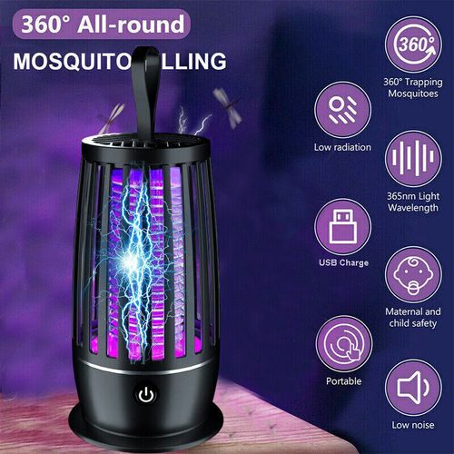 Generic Lampe Anti-moustique UV à Choc électrique USB, Trappeur Anti-mouches  Intérieur/extérieur- Moustique - Prix pas cher