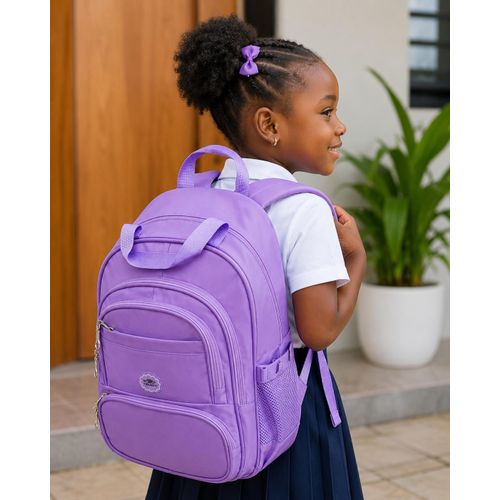 Generic Sac à dos scolaire violet – Multipoches - image 2