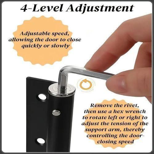 product_image_name-Generic-   Ferme-porte automatique en acier inoxydable 1 pièce avec vis et clé-3