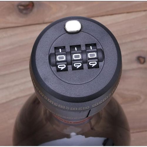 Generic Bouchon de Bouteille de Vin Rouge et Whisky Réutilisable avec Code Secret pour Stockage - image 3