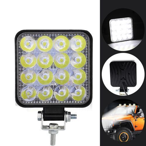 Generic Projecteur LED Carré Lumineux 48W, 2 Pièces, Phare Antibrouillard  Pour Voiture SUV, Camion, Conduite, Réparation, Camping, Randonnée, Sac à  Dos - Prix pas cher