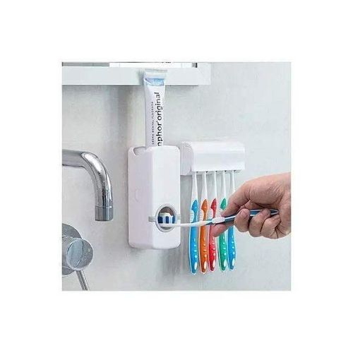 Generic Support Distributeur De Dentifrice Fixé Au Mur Et Porte-brosse à Dents