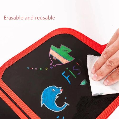 product_image_name-Generic-Livre de coloriage pour enfants, jouet, planche à dessin pour enfants avec 10 surfaces et 6 morceaux de craie-3