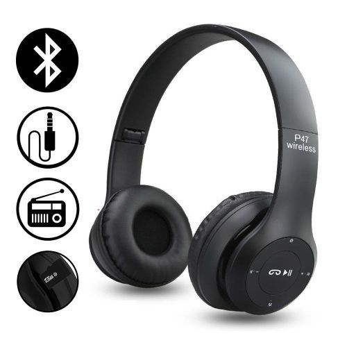 Generic P47 Bluetooth Écouteurs Sans Fil Écouteurs Casque Pour Samsung  IPhone Apple Xiaomi Huawei-Noir - Prix pas cher