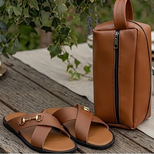 Fashion Sandale en simili cuir+sac