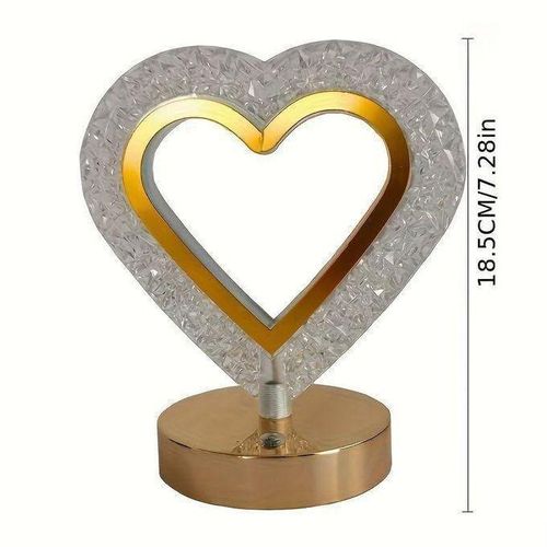 product_image_name-Generic-Magnifique Lampe de table LED moderne en cristal en forme de cœur-5