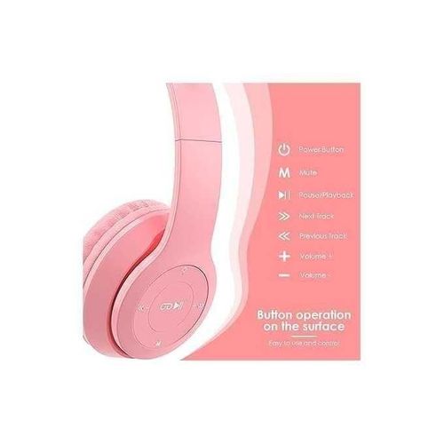 Generic Casque Bluetooth Pour Enfant Catcar Headset P47M - Rose - image 2