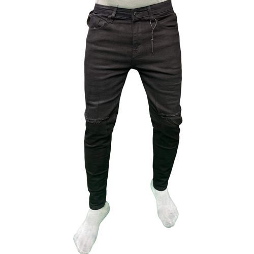 Pantalon noir dechire genoux online