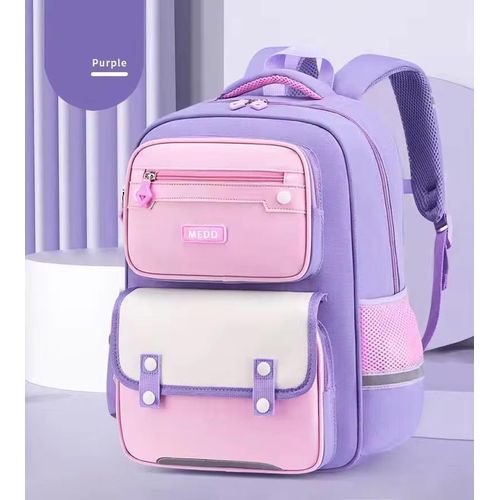 Generic Sac a Dos Ecolier impermeable les classes de CE et CM violet Fille