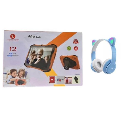 product_image_name-Generic-Tablette Educative enfant, 7 pouces Android 10, 8 Go de RAM, 128Go de ROM, Bluetooth, Wi-Fi + un casque offert-1