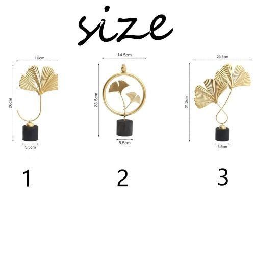 product_image_name-Generic-3pcs Ornement De Sculpture De Feuille De Ginkgo En Forme D'éventail Moderne Simple Nordique - Or-5