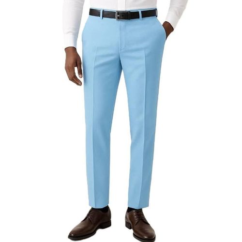 product_image_name-Fashion-Pantalon Habillé Homme - Coupe Slim - Bleu Classique - Tissu Confortable-1