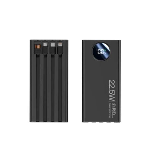 Generic Power Bank Rechargeable Avec Câbles Intégrés – Charge Rapide et Compacte